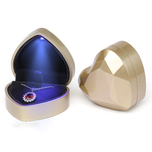 Heart-shaped Jewelry Box LED Light Packaging