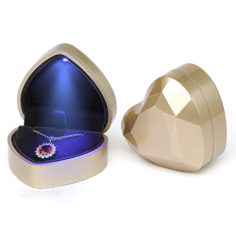 Heart-shaped Jewelry Box LED Light Packaging