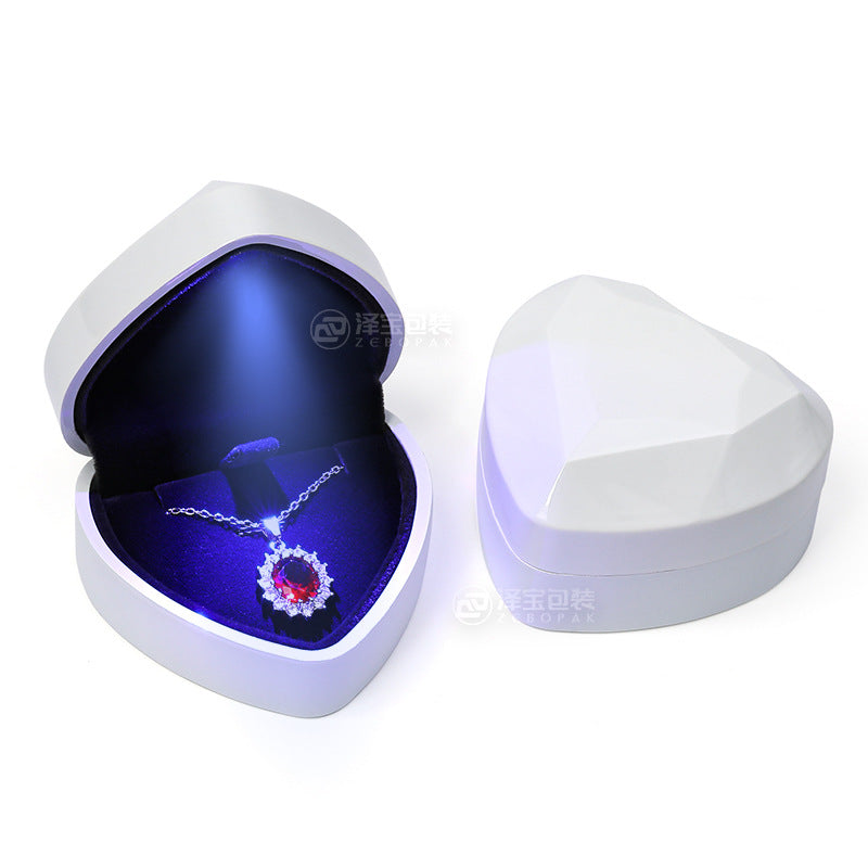 Heart-shaped Jewelry Box LED Light Packaging