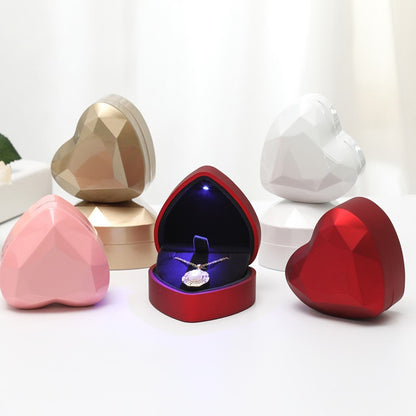 Heart-shaped Jewelry Box LED Light Packaging