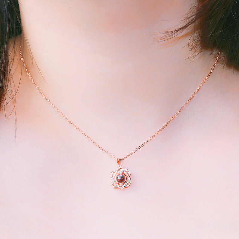 100 Languages I Love You Projection Necklace