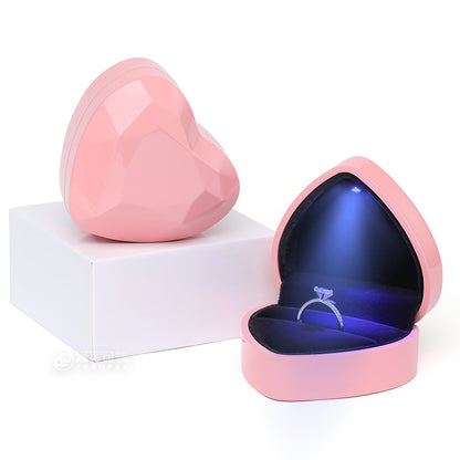 Heart-shaped Jewelry Box LED Light Packaging